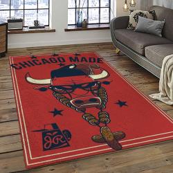 NBA Chicago Bulls Rectangle Rug Personalized Non-Slip Carpet Gift For Basketball Fans CB58