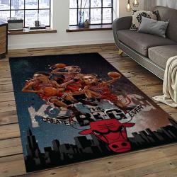 NBA Chicago Bulls Rectangle Rug Personalized Non-Slip Carpet Gift For Basketball Fans CB63
