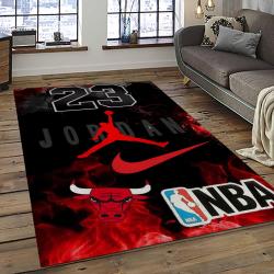 NBA Chicago Bulls Rectangle Rug Personalized Non-Slip Carpet Gift For Basketball Fans CB79