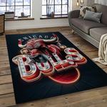 nba chicago bulls basketball team logo sport carpet area rug home decor best gift for friends dark room cb81