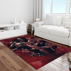 nba chicago bulls basketball team logo sport carpet area rug home decor best gift for friends light room cb54