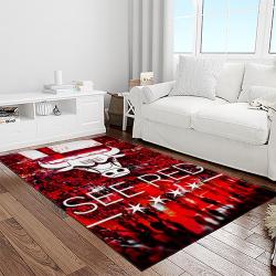 nba chicago bulls basketball team logo sport carpet area rug home decor best gift for friends light room cb68