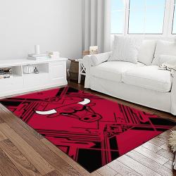 nba chicago bulls basketball team logo sport carpet area rug home decor best gift for friends light room cb70