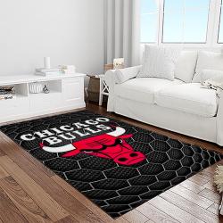 nba chicago bulls basketball team logo sport carpet area rug home decor best gift for friends light room cb72