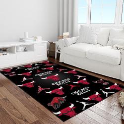 nba chicago bulls basketball team logo sport carpet area rug home decor best gift for friends light room cb75