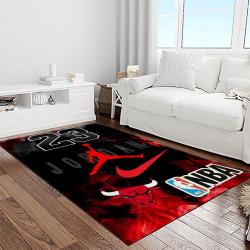 nba chicago bulls basketball team logo sport carpet area rug home decor best gift for friends light room cb79