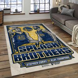 NBA Golden State Warriors Rectangle Rug Personalized Non-Slip Carpet Gift For Basketball Fans GSW70