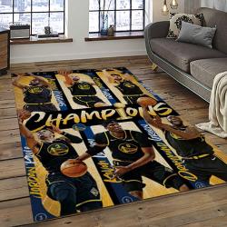 NBA Golden State Warriors Rectangle Rug Personalized Non-Slip Carpet Gift For Basketball Fans GSW75