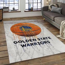 NBA Golden State Warriors Rectangle Rug Personalized Non-Slip Carpet Gift For Basketball Fans GSW77