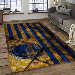 NBA Golden State Warriors Rectangle Rug Personalized Non-Slip Carpet Gift For Basketball Fans GSW81