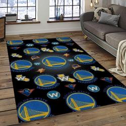 NBA Golden State Warriors Rectangle Rug Personalized Non-Slip Carpet Gift For Basketball Fans GSW84
