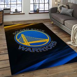 NBA Golden State Warriors Rectangle Rug Personalized Non-Slip Carpet Gift For Basketball Fans GSW92