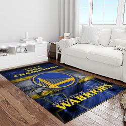 nba golden state warriors basketball team logo sport carpet area rug home decor best gift for friends light room gsw66