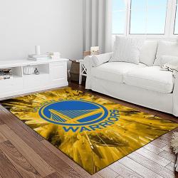 nba golden state warriors basketball team logo sport carpet area rug home decor best gift for friends light room gsw98
