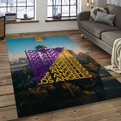 NBA Los Angeles Lakers Rectangle Rug Personalized Non-Slip Carpet Gift For Basketball Fans LASL23