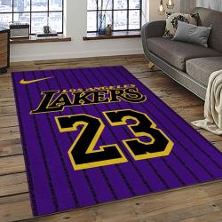 NBA Los Angeles Lakers Rectangle Rug Personalized Non-Slip Carpet Gift For Basketball Fans LASL26