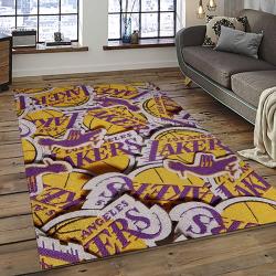 NBA Los Angeles Lakers Rectangle Rug Personalized Non-Slip Carpet Gift For Basketball Fans LASL27
