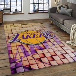 NBA Los Angeles Lakers Rectangle Rug Personalized Non-Slip Carpet Gift For Basketball Fans LASL31