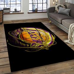 NBA Los Angeles Lakers Rectangle Rug Personalized Non-Slip Carpet Gift For Basketball Fans LASL35