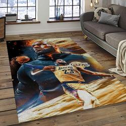 NBA Los Angeles Lakers Rectangle Rug Personalized Non-Slip Carpet Gift For Basketball Fans LASL47
