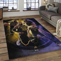 NBA Los Angeles Lakers Rectangle Rug Personalized Non-Slip Carpet Gift For Basketball Fans LASL53