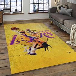 NBA Los Angeles Lakers Rectangle Rug Personalized Non-Slip Carpet Gift For Basketball Fans LASL63