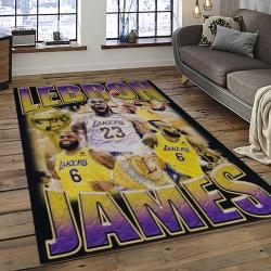 NBA Los Angeles Lakers Rectangle Rug Personalized Non-Slip Carpet Gift For Basketball Fans LASL69