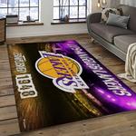 nba los angeles lakers basketball team logo sport carpet area rug home decor best gift for friends dark room lasl7