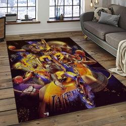 NBA Los Angeles Lakers Rectangle Rug Personalized Non-Slip Carpet Gift For Basketball Fans LASL74