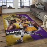 nba los angeles lakers basketball team logo sport carpet area rug home decor best gift for friends dark room lasl75