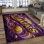 nba los angeles lakers basketball team logo sport carpet area rug home decor best gift for friends dark room lasl80