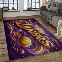 NBA Los Angeles Lakers Rectangle Rug Personalized Non-Slip Carpet Gift For Basketball Fans LASL80