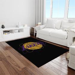 nba los angeles lakers basketball team logo sport carpet area rug home decor best gift for friends light room lasl10