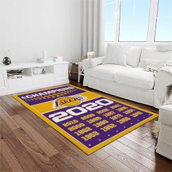 nba los angeles lakers basketball team logo sport carpet area rug home decor best gift for friends light room lasl14