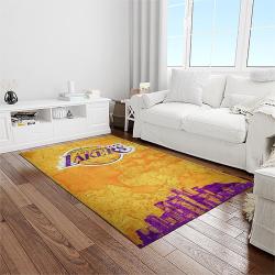 nba los angeles lakers basketball team logo sport carpet area rug home decor best gift for friends light room lasl32