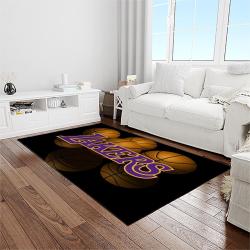 nba los angeles lakers basketball team logo sport carpet area rug home decor best gift for friends light room lasl4