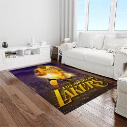 nba los angeles lakers basketball team logo sport carpet area rug home decor best gift for friends light room lasl41