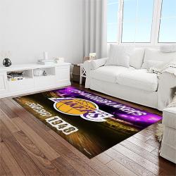 nba los angeles lakers basketball team logo sport carpet area rug home decor best gift for friends light room lasl7