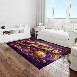 nba los angeles lakers basketball team logo sport carpet area rug home decor best gift for friends light room lasl80