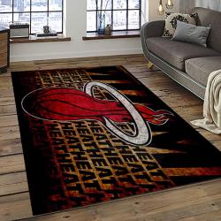NBA Miami Heat Rectangle Rug Personalized Non-Slip Carpet Gift For Basketball Fans MH57