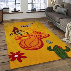 NBA Miami Heat Rectangle Rug Personalized Non-Slip Carpet Gift For Basketball Fans MH69