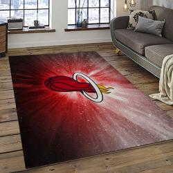 NBA Miami Heat Rectangle Rug Personalized Non-Slip Carpet Gift For Basketball Fans MH70