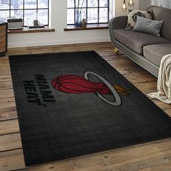 NBA Miami Heat Rectangle Rug Personalized Non-Slip Carpet Gift For Basketball Fans MH74