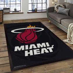 NBA Miami Heat Rectangle Rug Personalized Non-Slip Carpet Gift For Basketball Fans MH85