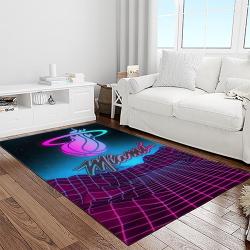 nba miami heat basketball team logo sport carpet area rug home decor best gift for friends light room mh63