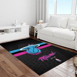 nba miami heat basketball team logo sport carpet area rug home decor best gift for friends light room mh64