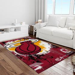 nba miami heat basketball team logo sport carpet area rug home decor best gift for friends light room mh84