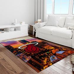 nba miami heat basketball team logo sport carpet area rug home decor best gift for friends light room mh92