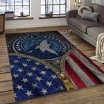 nba minnesota timberwolves basketball team logo sport carpet area rug home decor best gift for friends dark room mt44