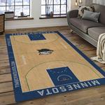 nba minnesota timberwolves basketball team logo sport carpet area rug home decor best gift for friends dark room mt50